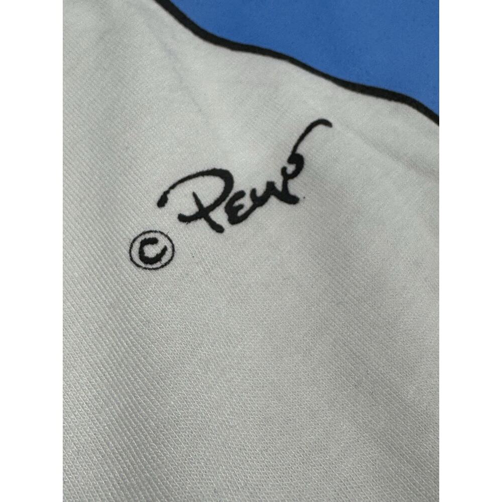 NWT SMURFS X Romwe L White Short Sleeve Peyo T-Shirt Casual Retro Cartoon 80's - Picture 4 of 9